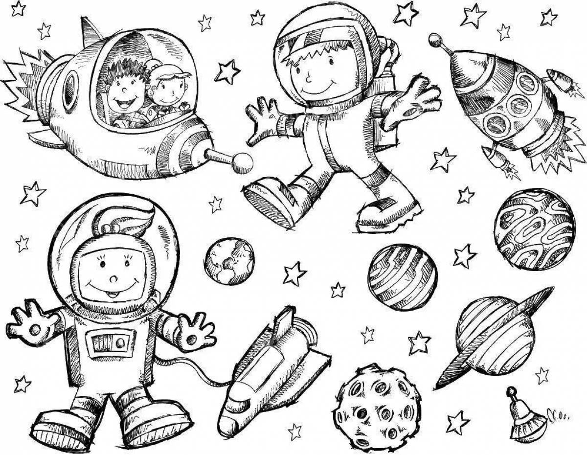 1st class enticing space coloring book