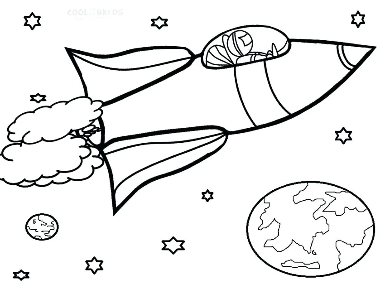 Coloring book amazing space 1st grade