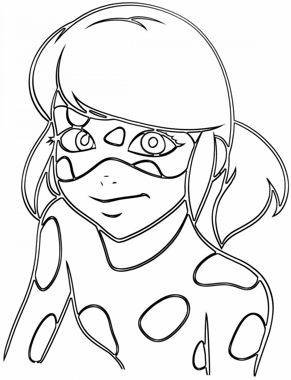 Coloring page spectacular ladybug