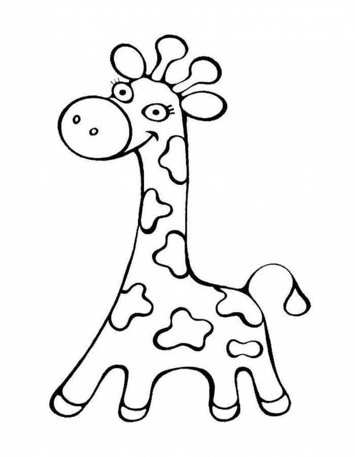 Раскраски большой жираф для детей