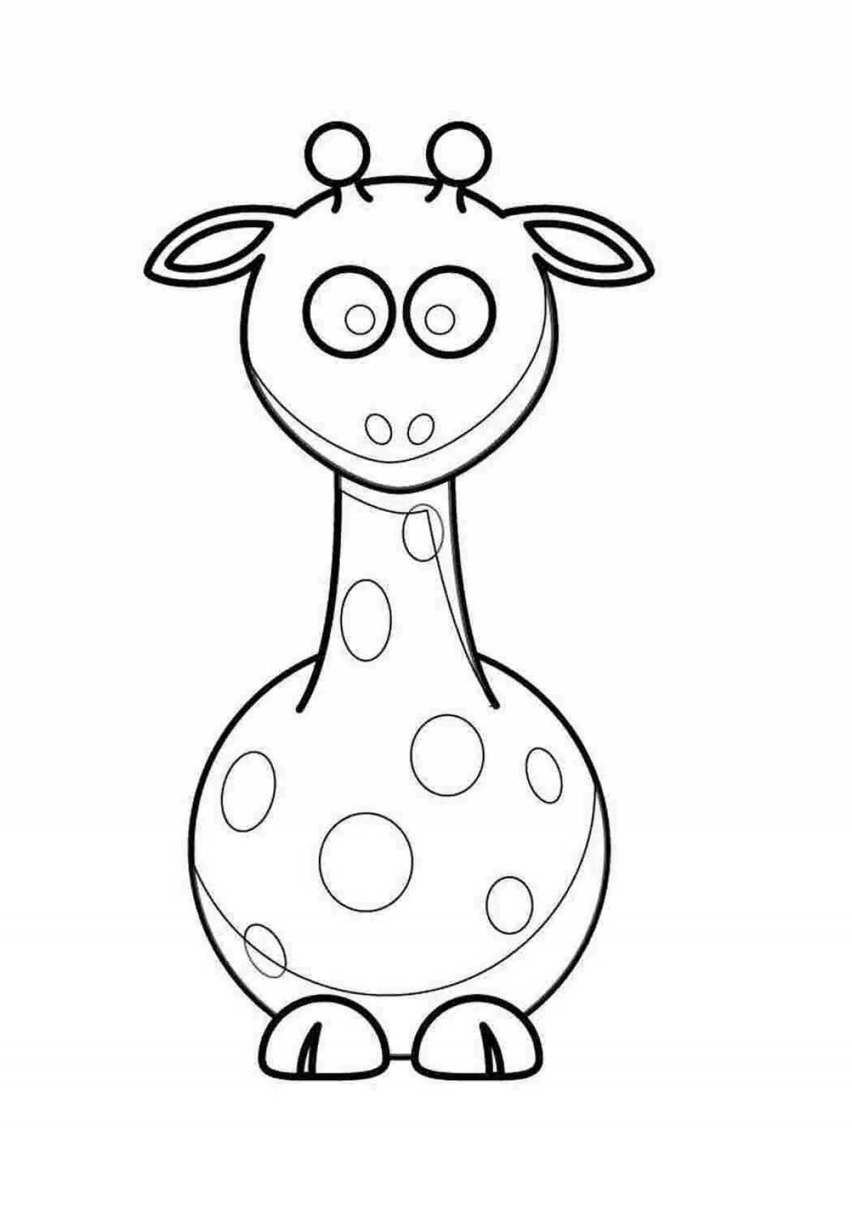Live coloring giraffe for kids