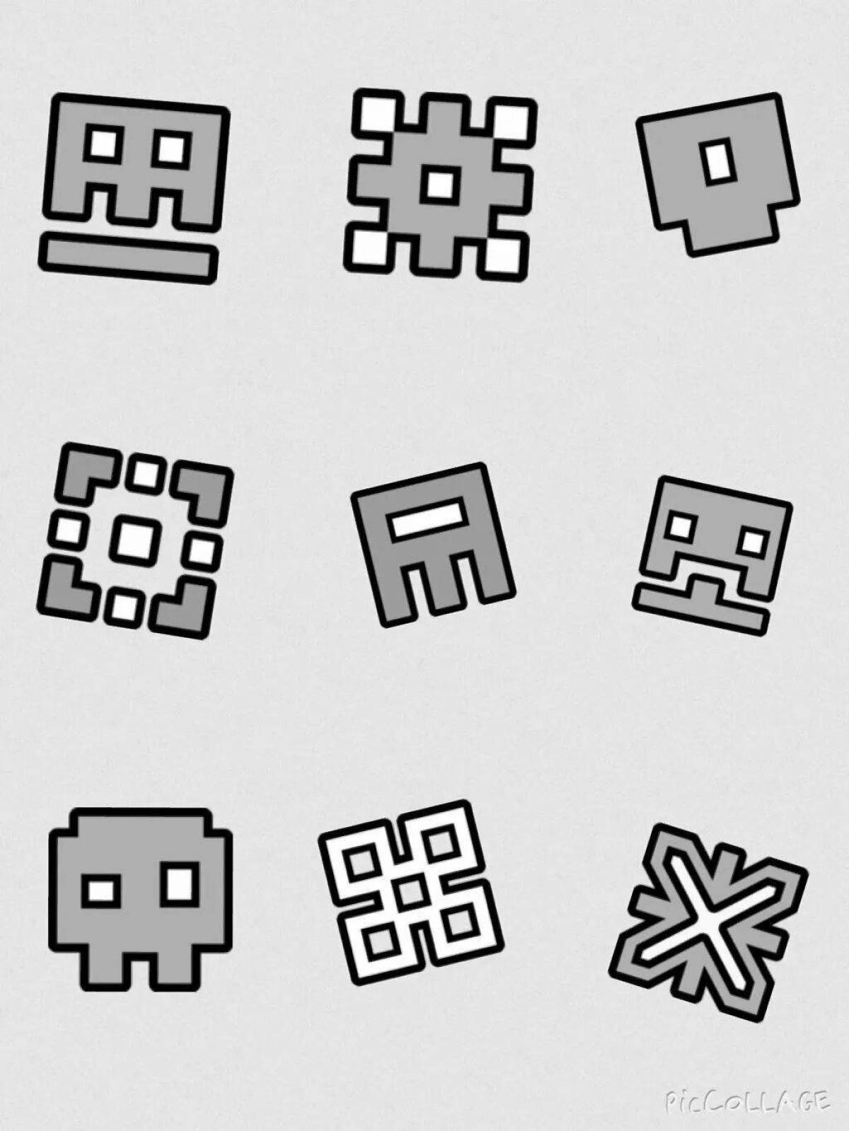 Coloring bright geometry dash cube