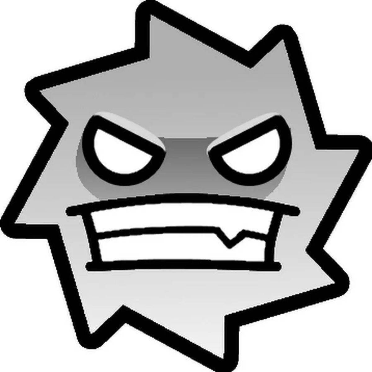 Dash cube amazing geometric coloring book