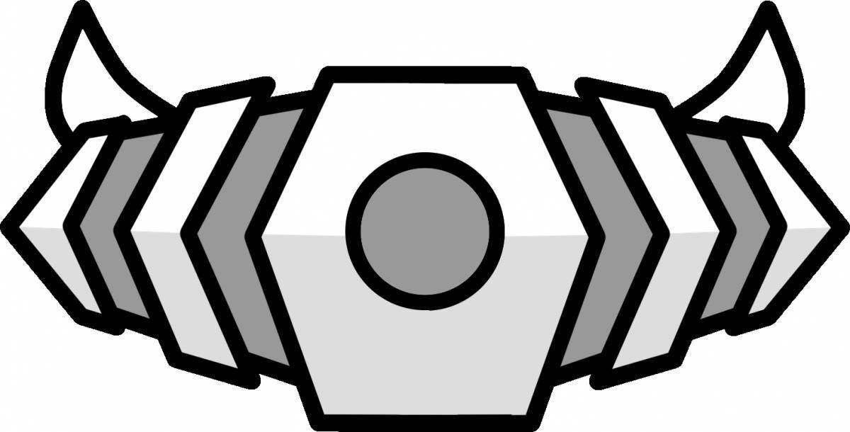 Vivid geometry dash cube coloring page