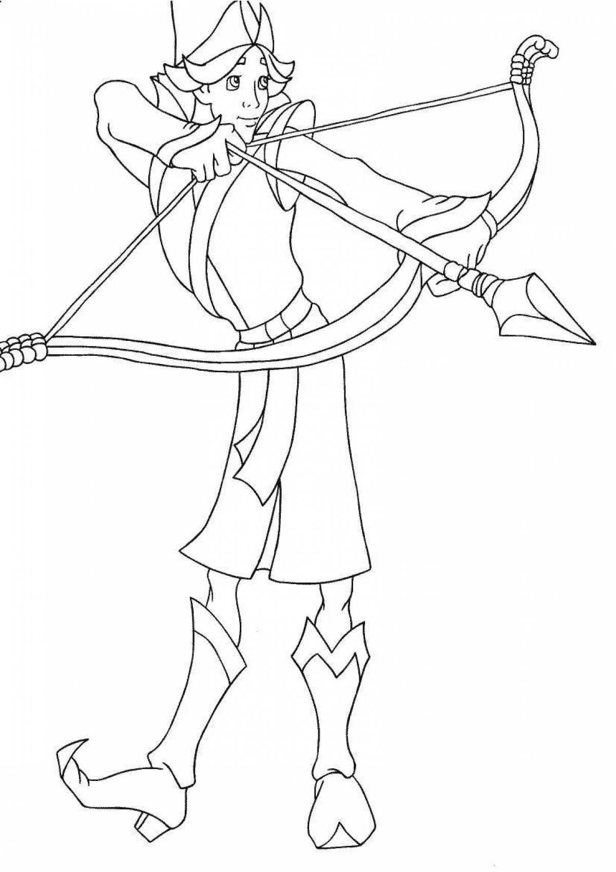 Fantastic coloring book prince three heroes