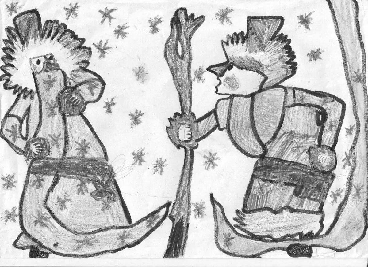 Delightful coloring page 2 frosty fairy tale