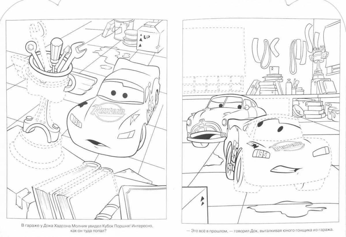 Charming cars by numbers coloring book