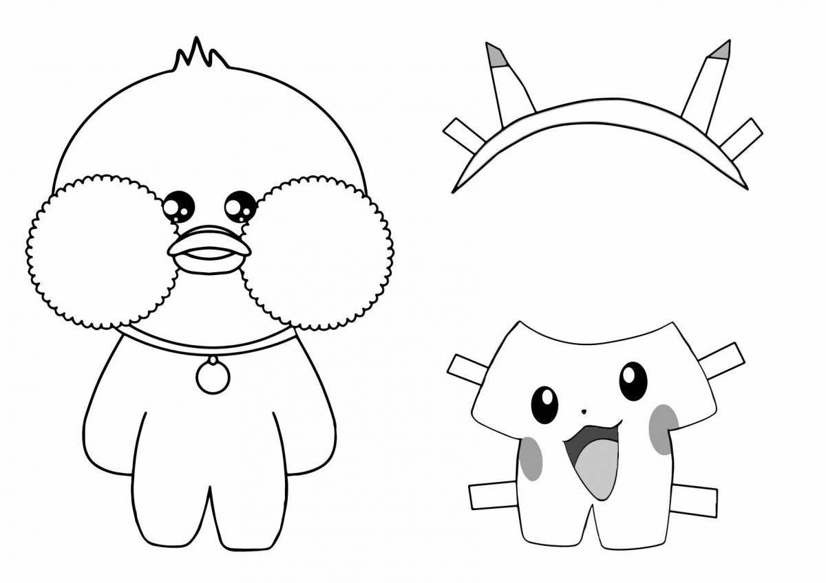 Lalafanfan big duck adorable coloring page