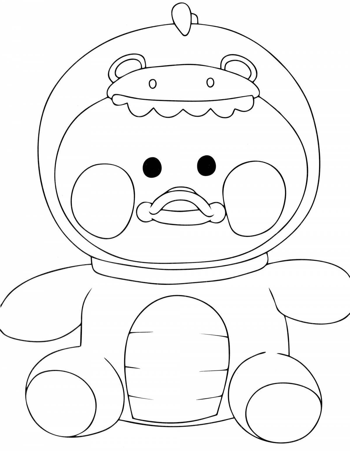 Lovely lalafanfan big duck coloring page
