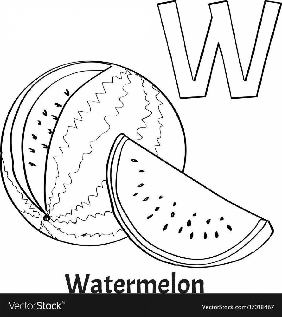 Bright watermelon a coloring book