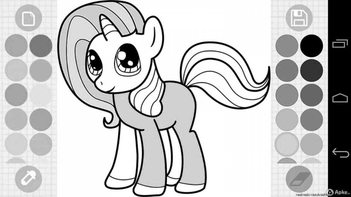 Malital pony adorable coloring game