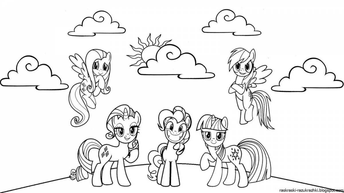 Coloring fabulous malital pony game