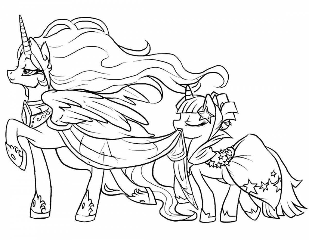Coloring glamorous malital pony game