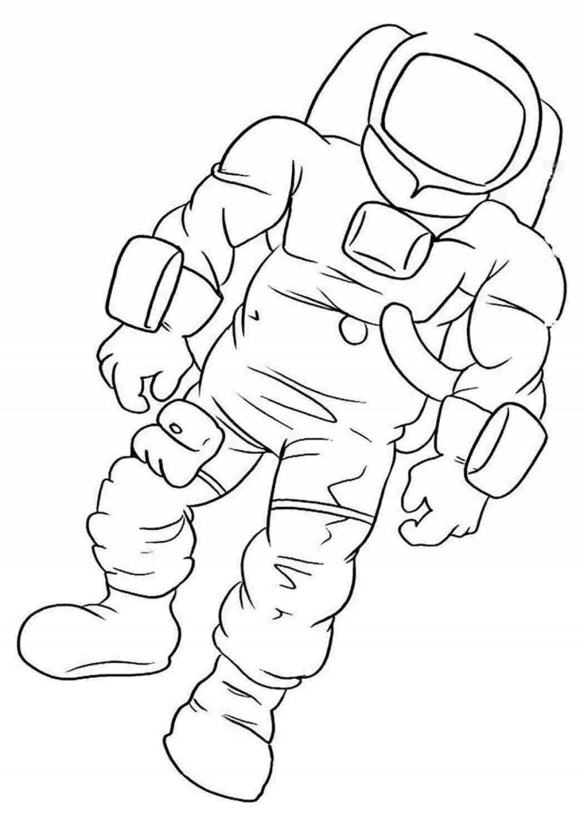 Fearless spacesuit astronaut
