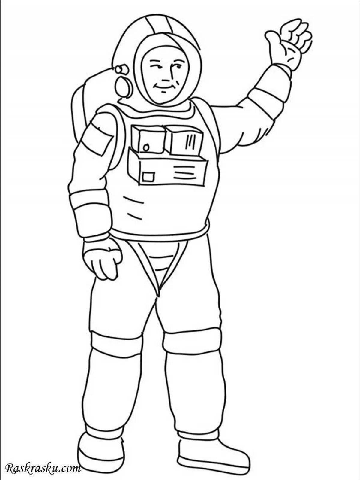 Dazzling spacesuit astronaut