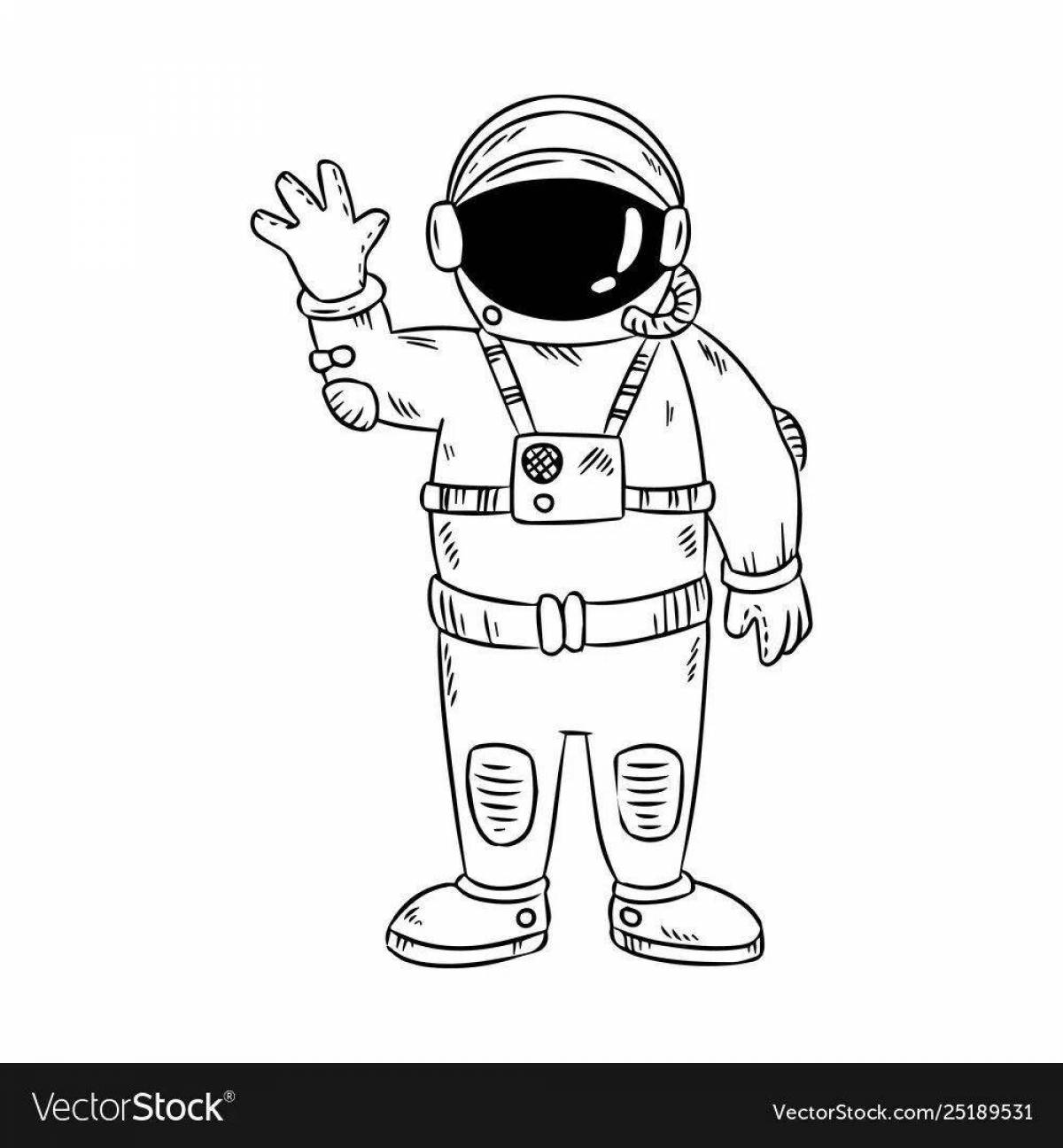 Awesome astronaut in space suit