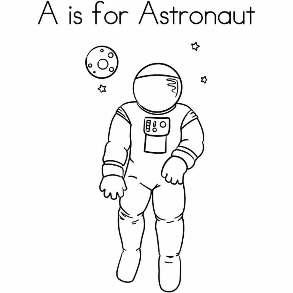 Изысканный астронавт в скафандре