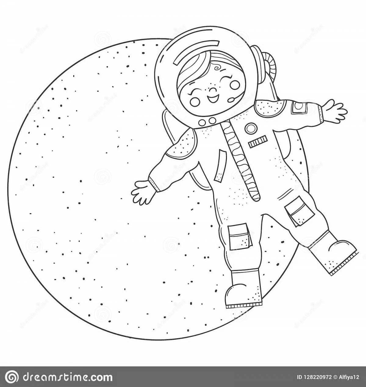 A wonderful astronaut in a space suit