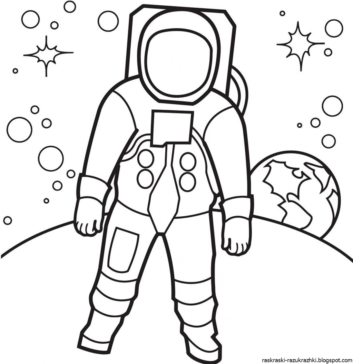 Spectacular astronaut in space suit