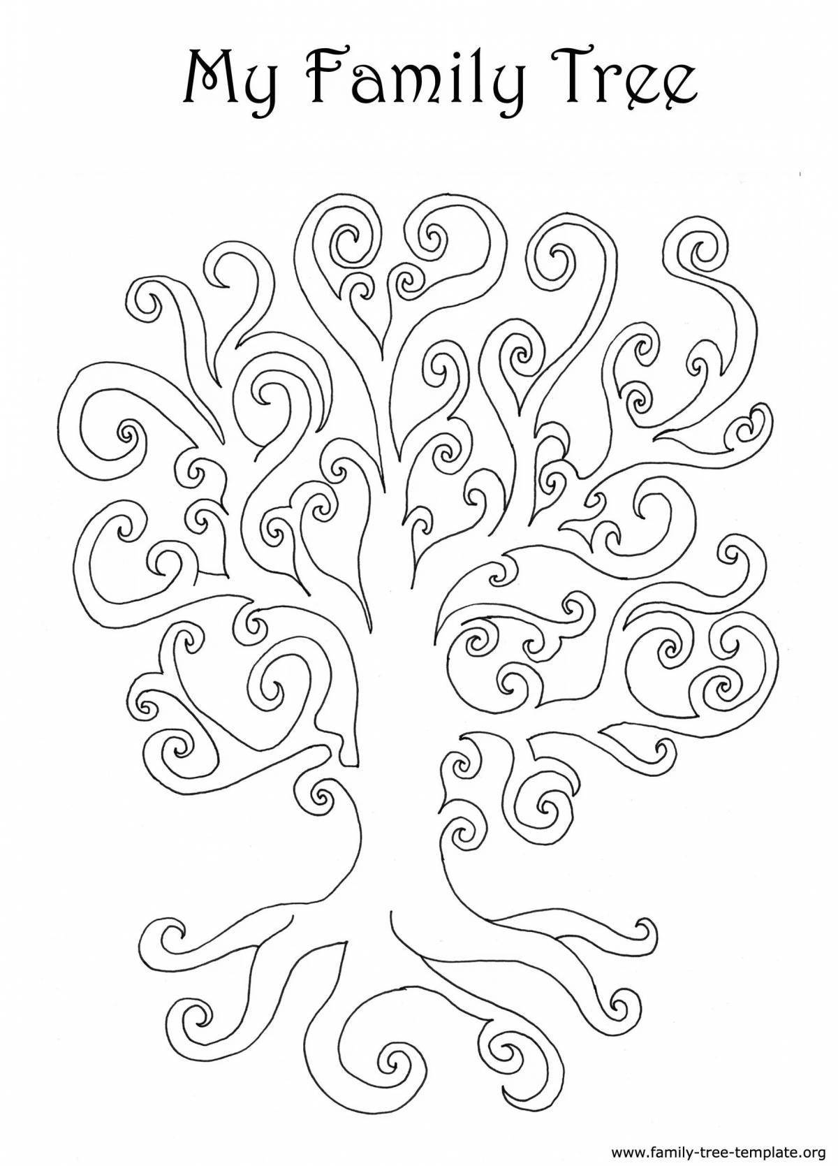 Delightful family tree template
