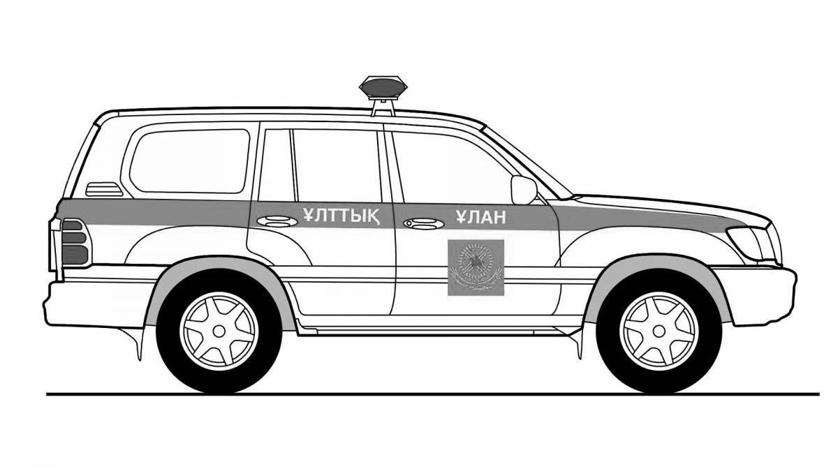 Раскраска славной полицейской машины