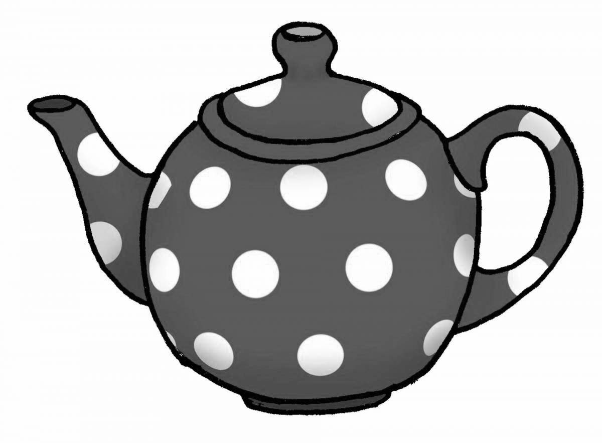 Страница раскраски vivacious polka dot mug