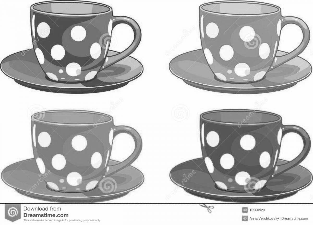 Energetic mug with polka dots coloring