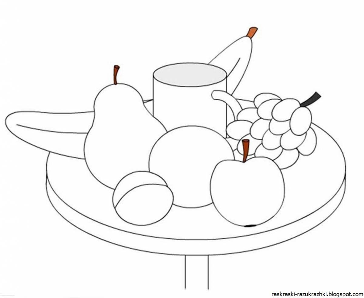 Photo Entertaining coloring dastarkhan for babies