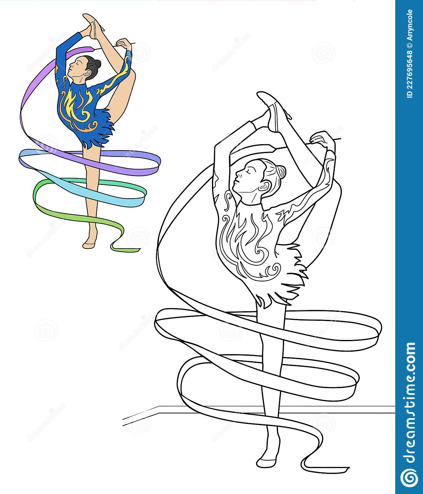 Gymnast with ribbon #2