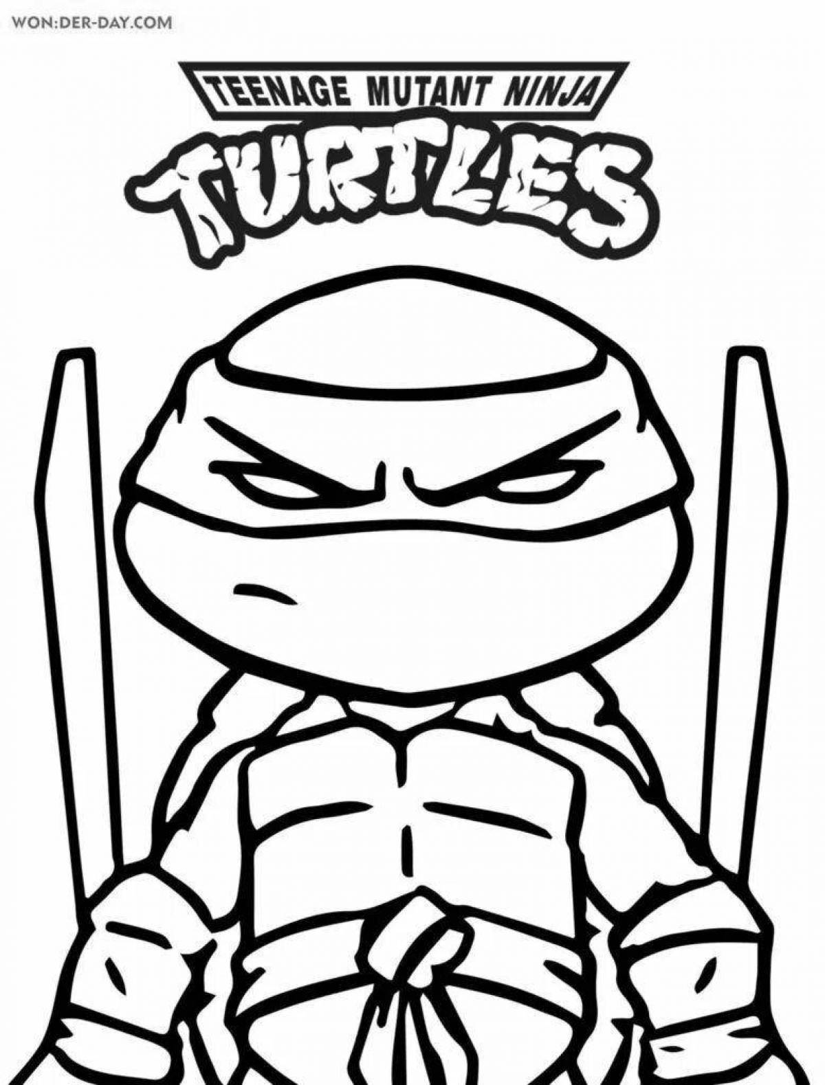 Funny lego ninja turtles coloring book