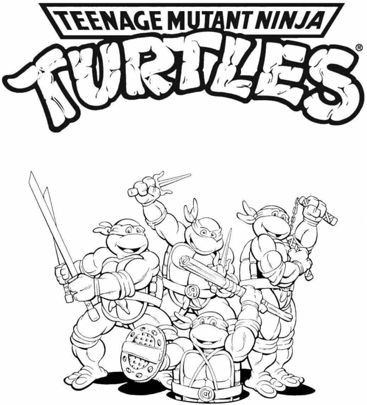 Lego ninja turtles coloring page