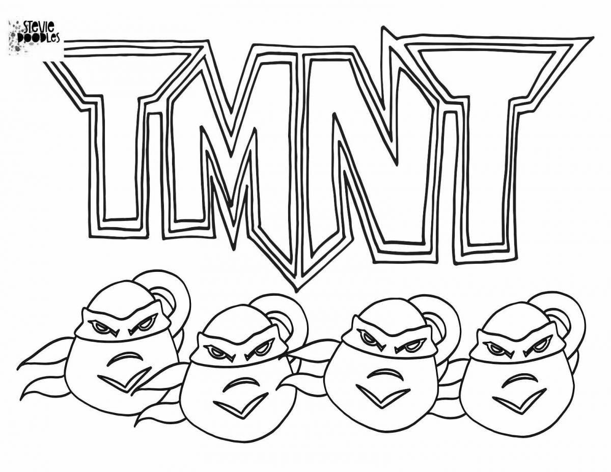 Energetic lego ninja turtles coloring book