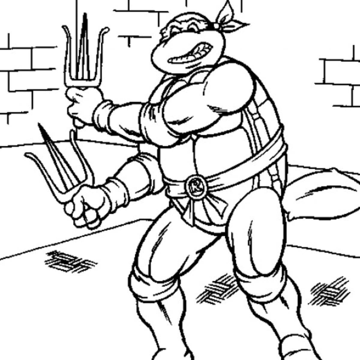 Lego ninja turtles creative coloring page