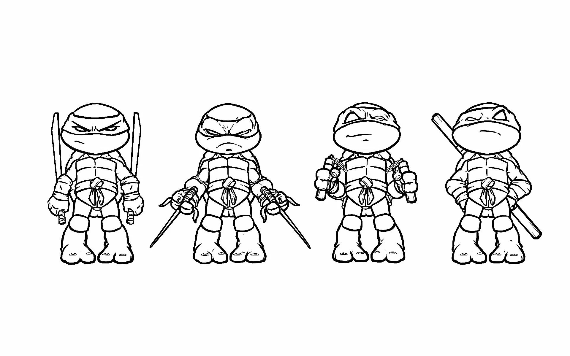 Teenage Mutant Ninja Turtles coloring page