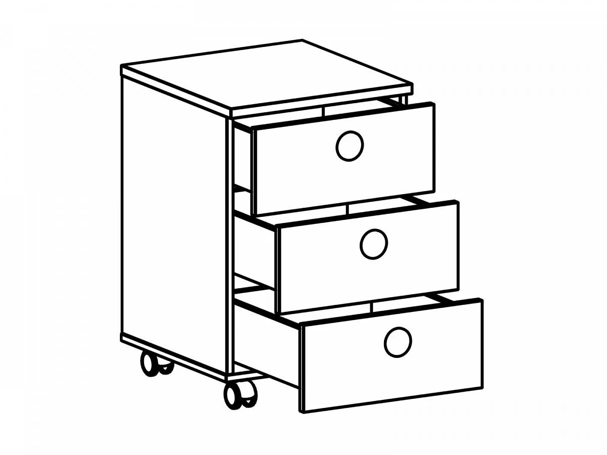 Colored bedside table coloring for children