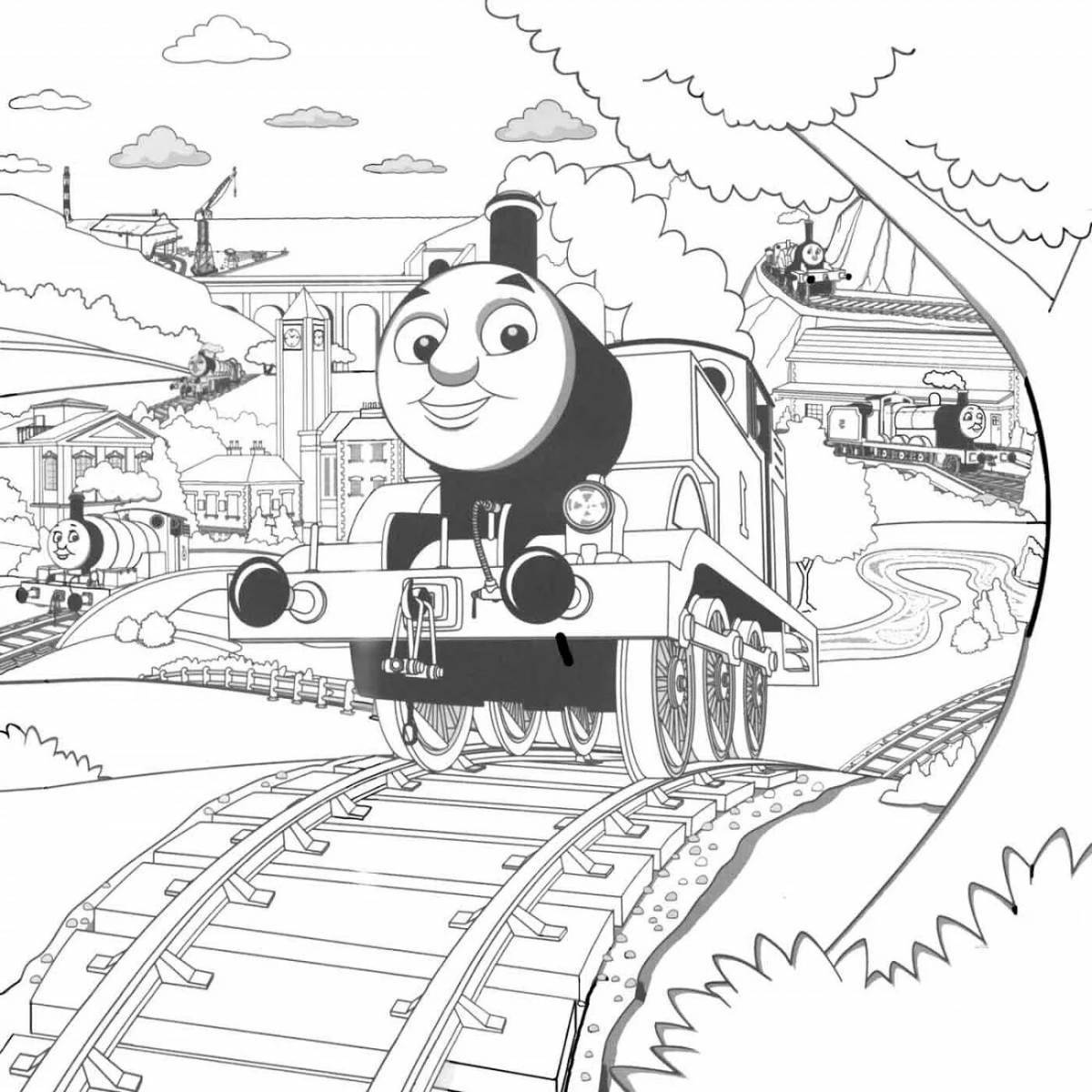 Thomas the Magnificent Tank Engine: Scary Coloring Page