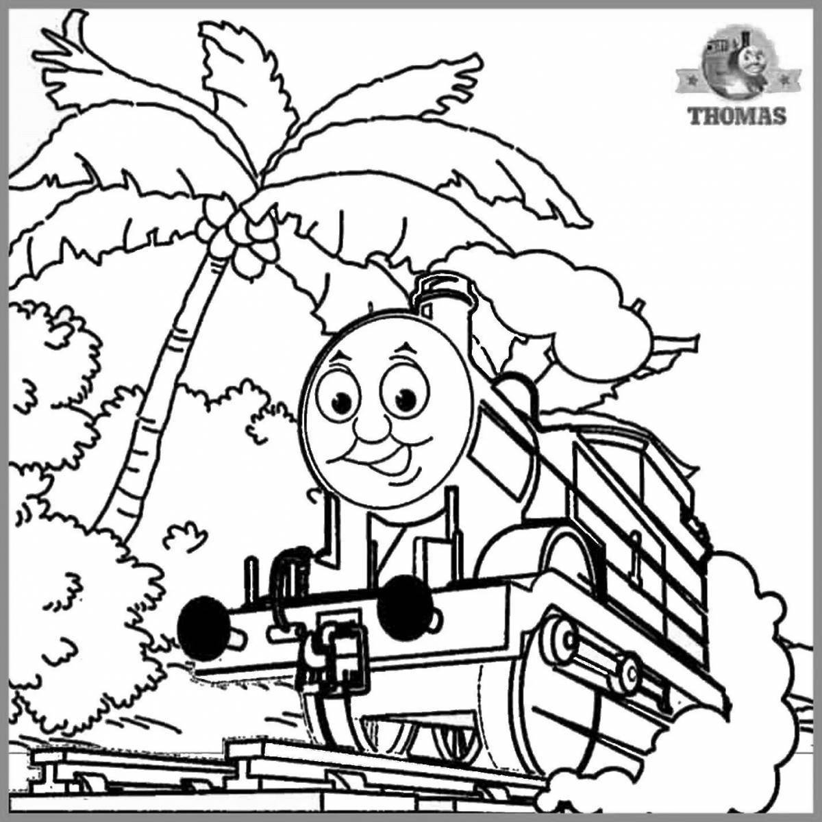 Thomas the Tank Engine Spooky Coloring Page