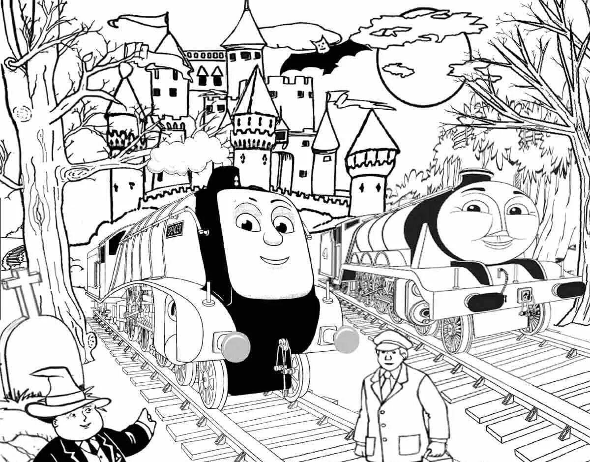Thomas the dazzling engine scary coloring book