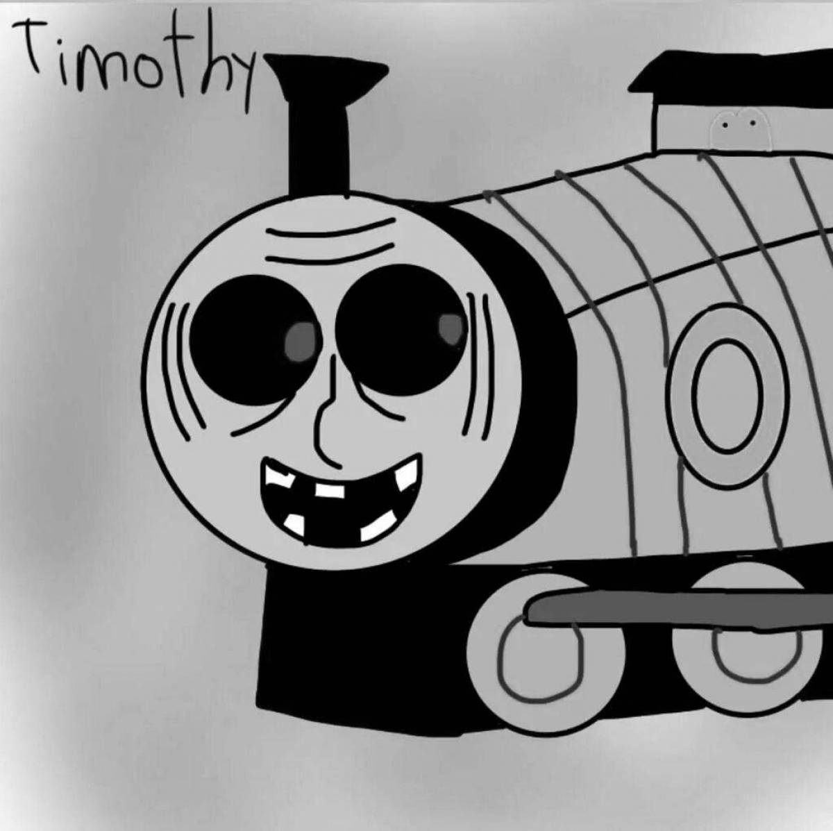 Thomas the Tank Engine scary coloring book
