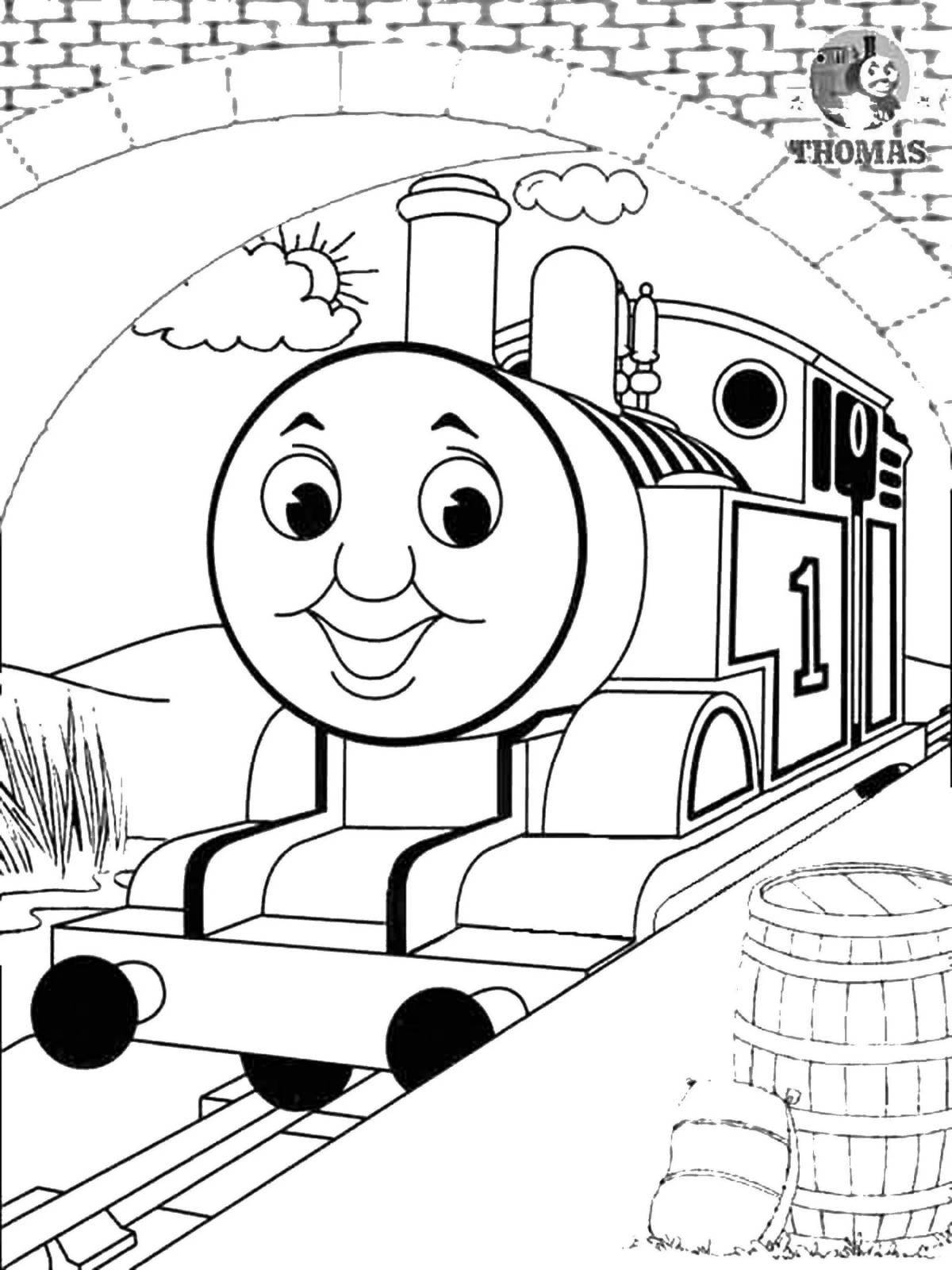 Animated scary thomas the tank engine coloring book