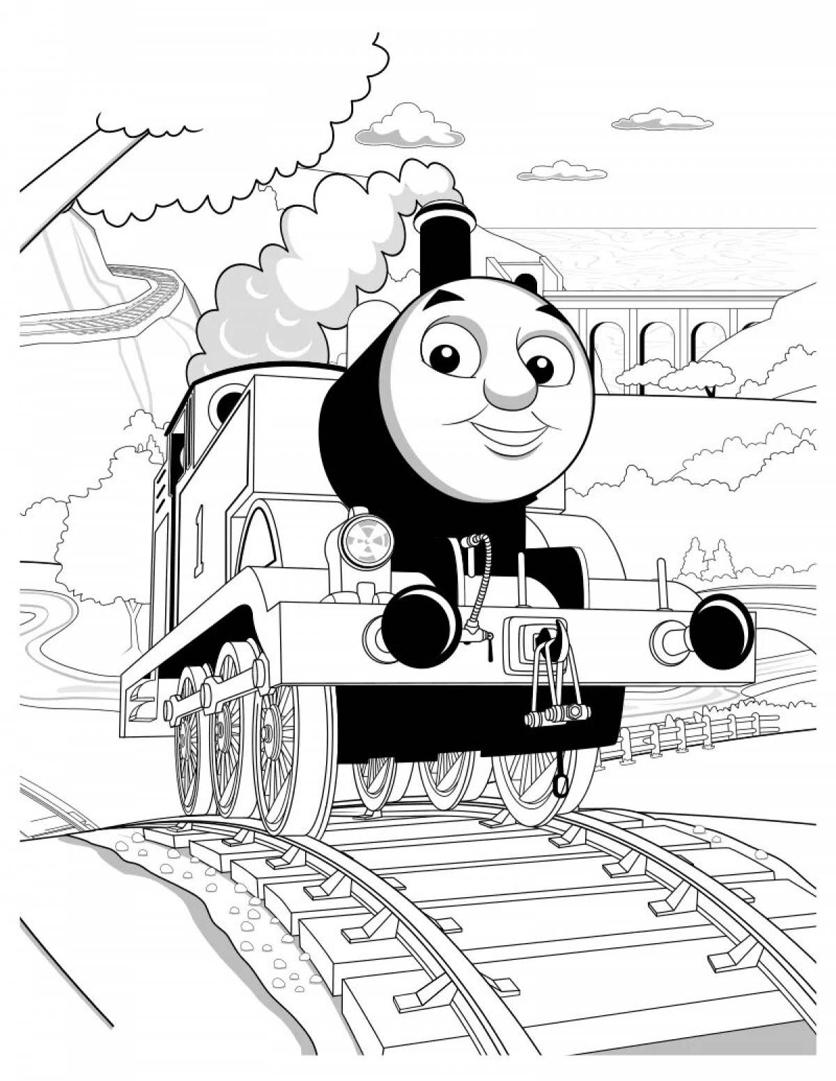 Thomas the Tank Engine Scary Coloring Page