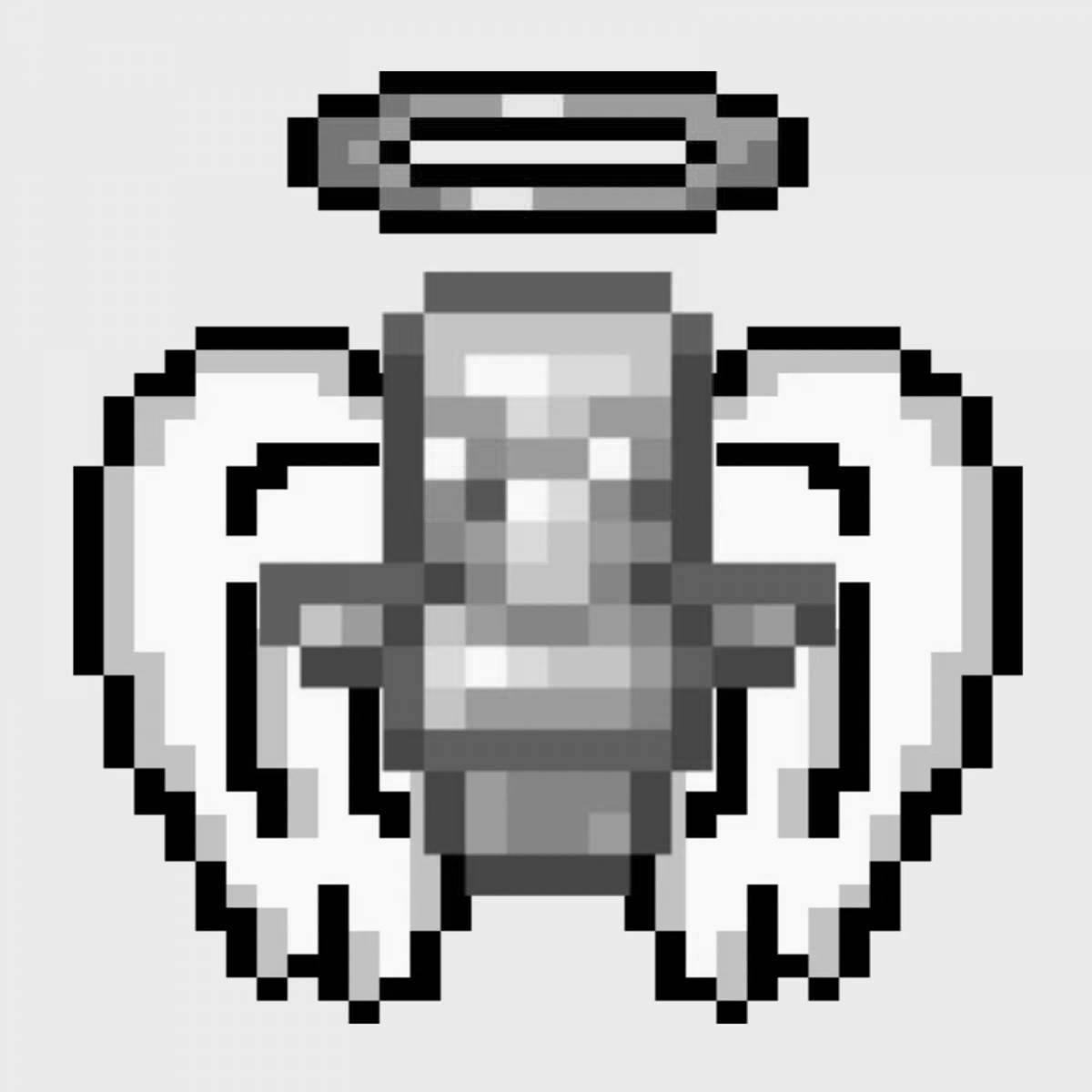 Elegant totem of immortality minecraft coloring page
