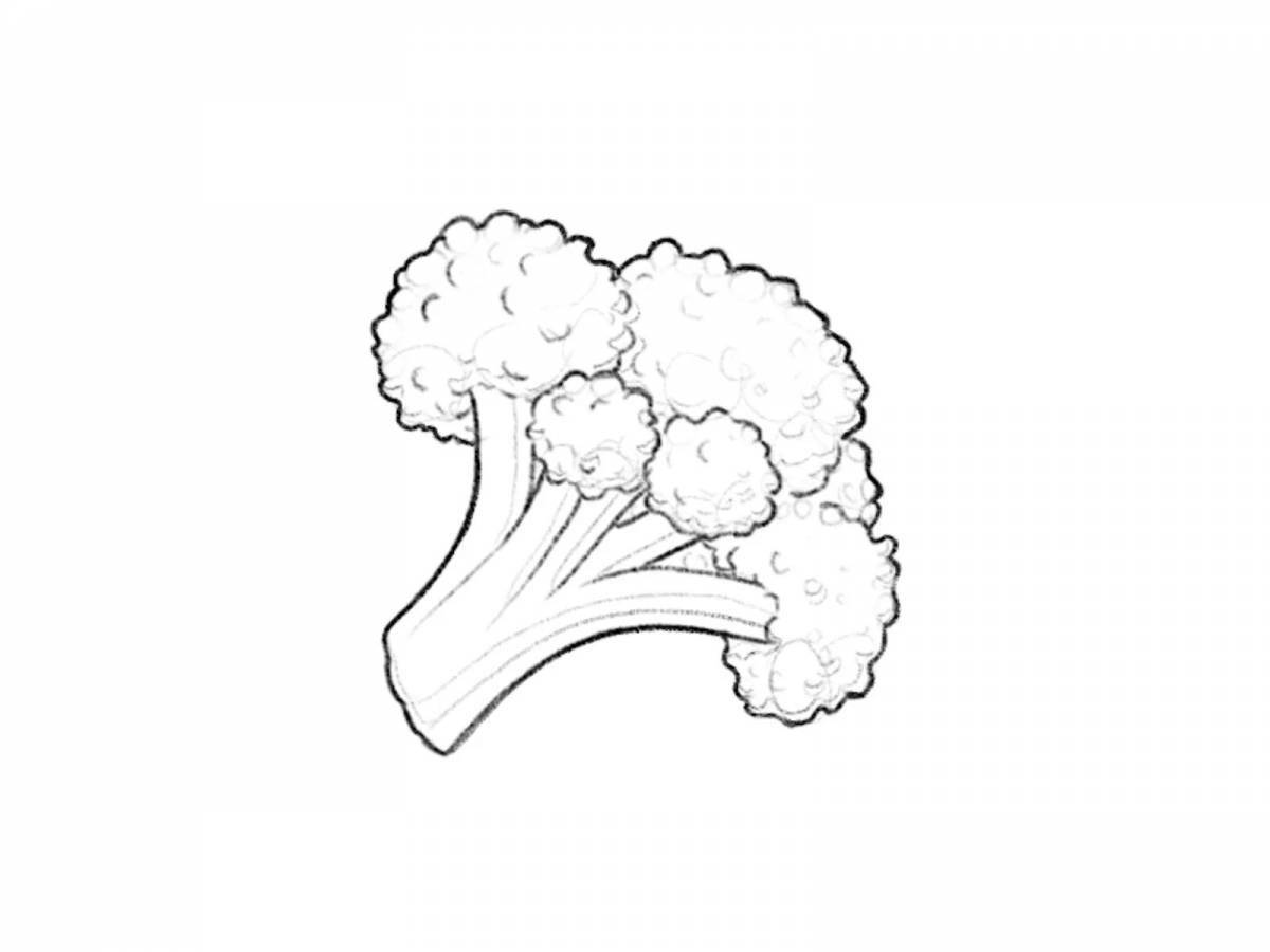 Creative broccoli coloring for kids