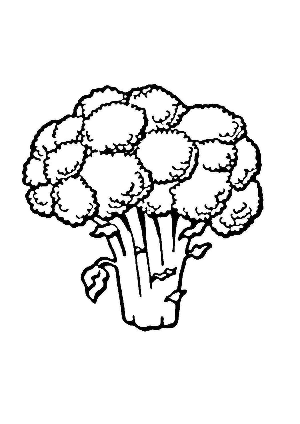 Delightful broccoli coloring book for kids