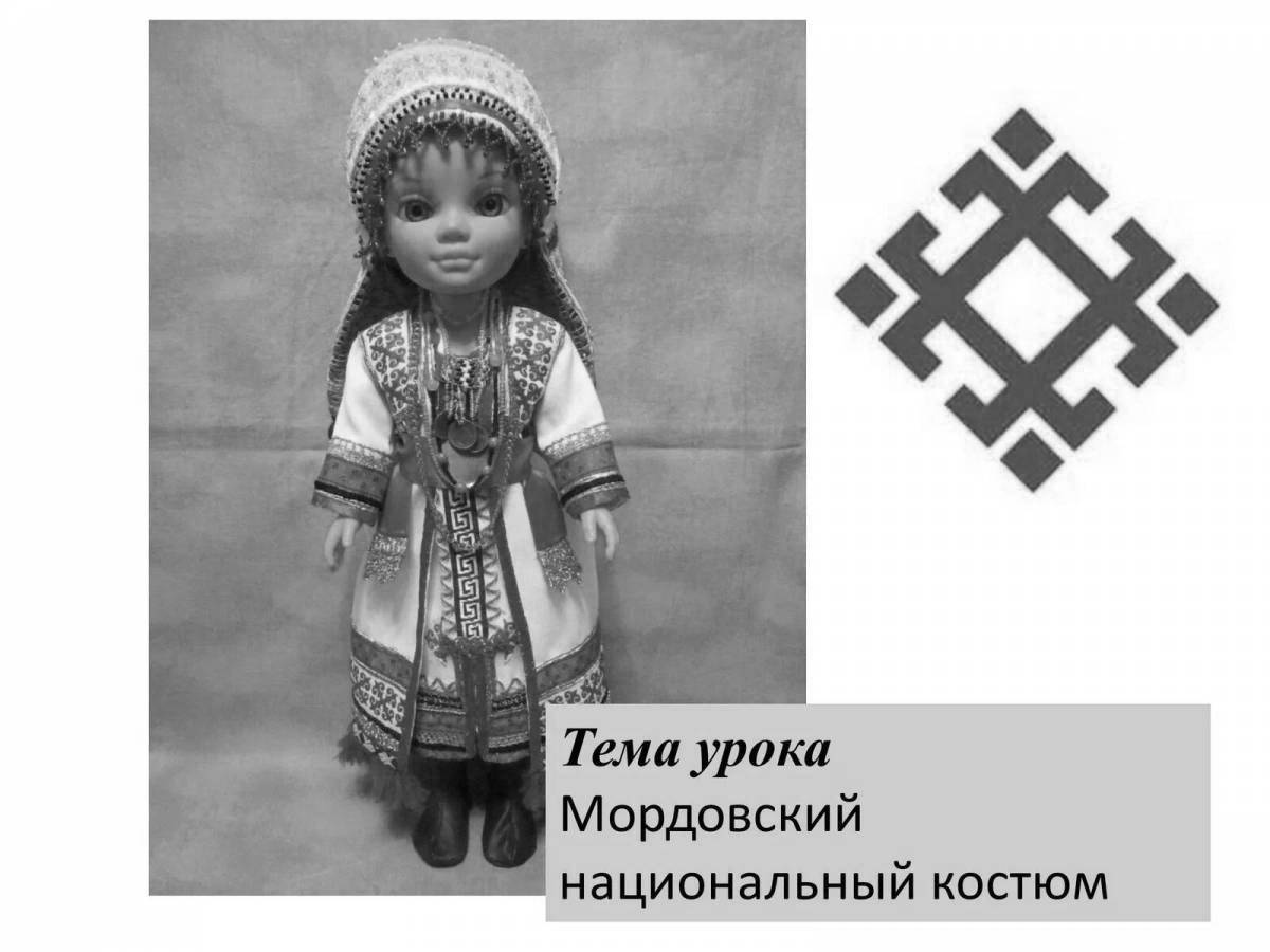 Photo Dazzling Mordovian national costume