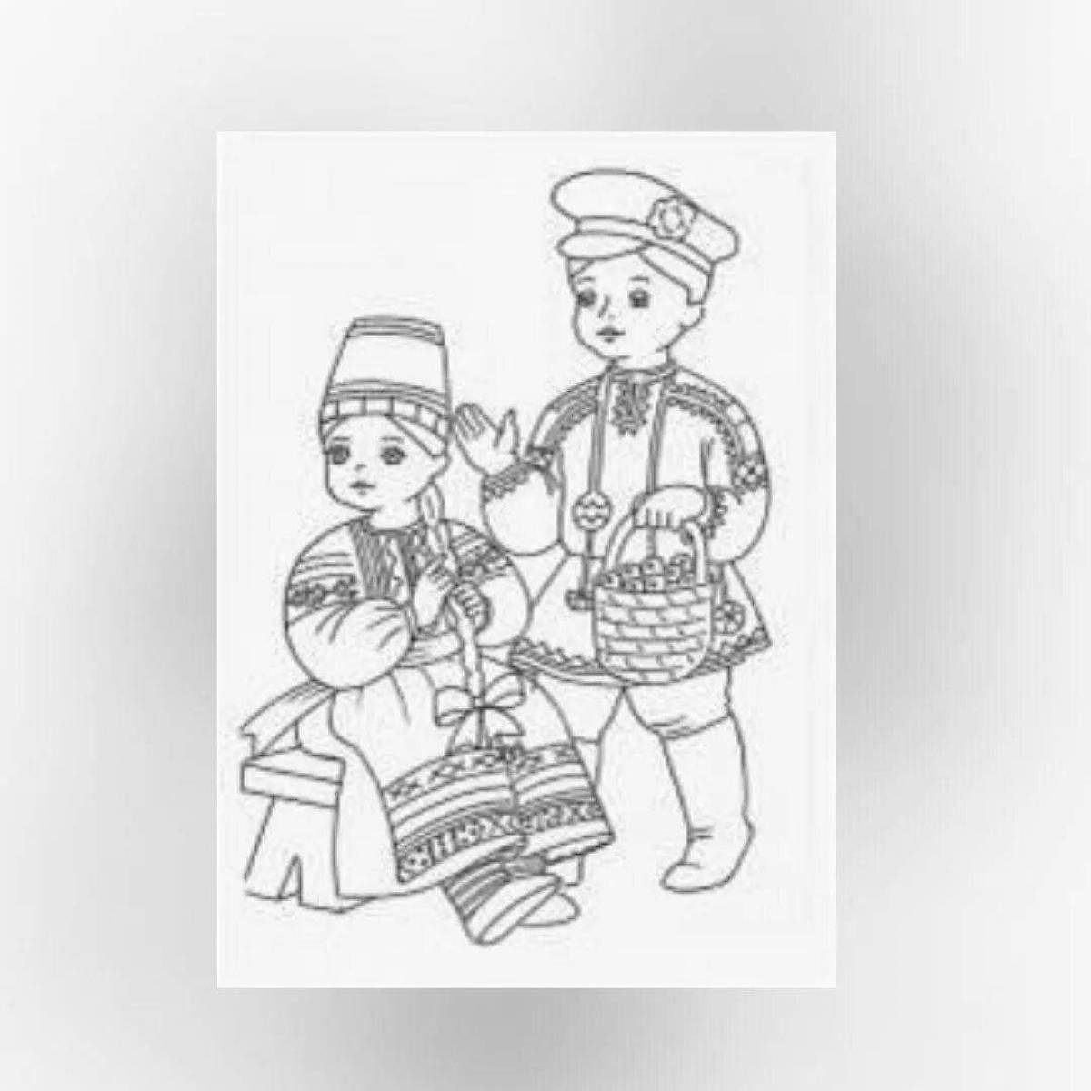 Photo Fashionable Mordovian national costume