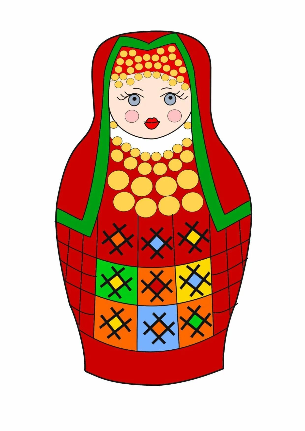 Decorative Mordovian national costume