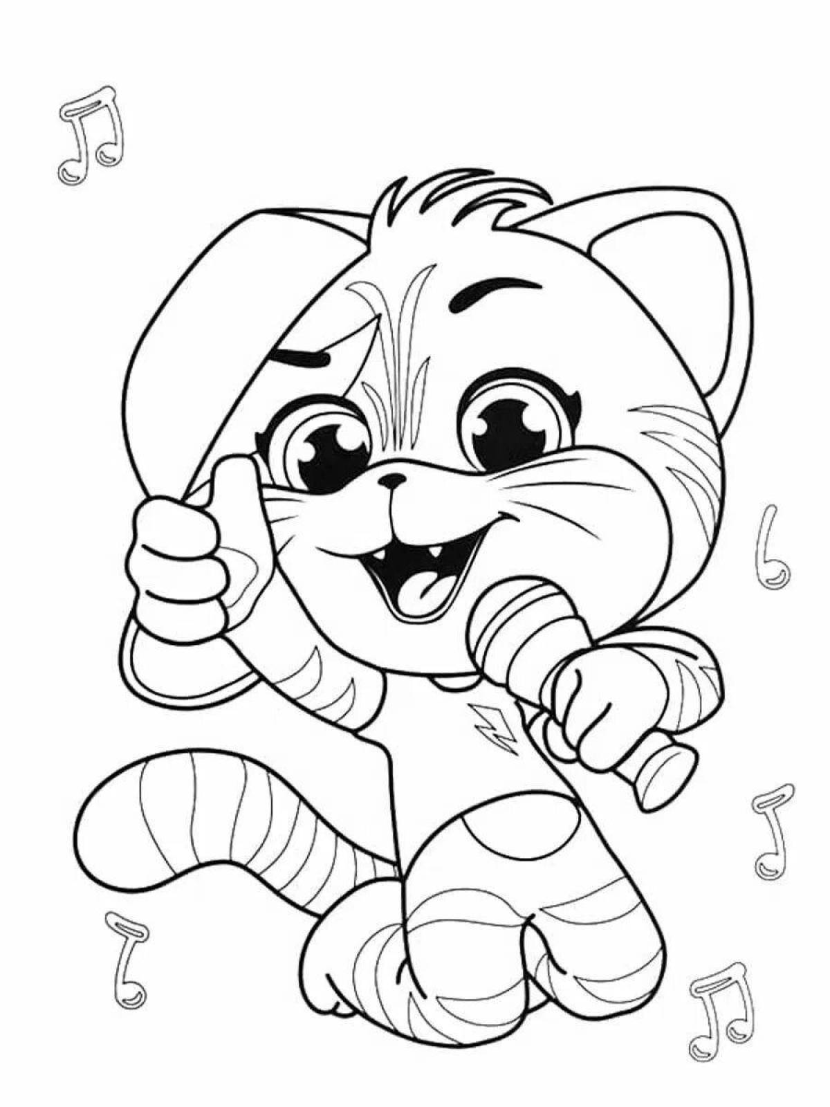 Milady 44 kittens coloring page