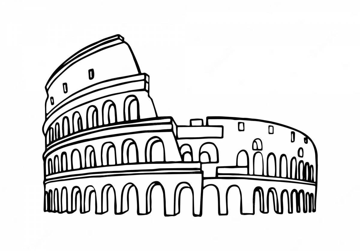 Colosseum coloring book for kids
