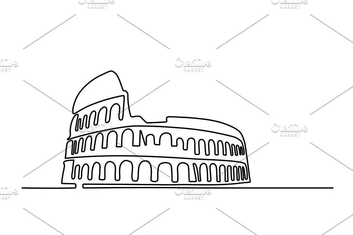 Great coliseum coloring book for kids